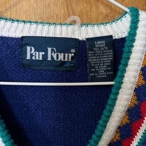Vintage golf sweater Par Four